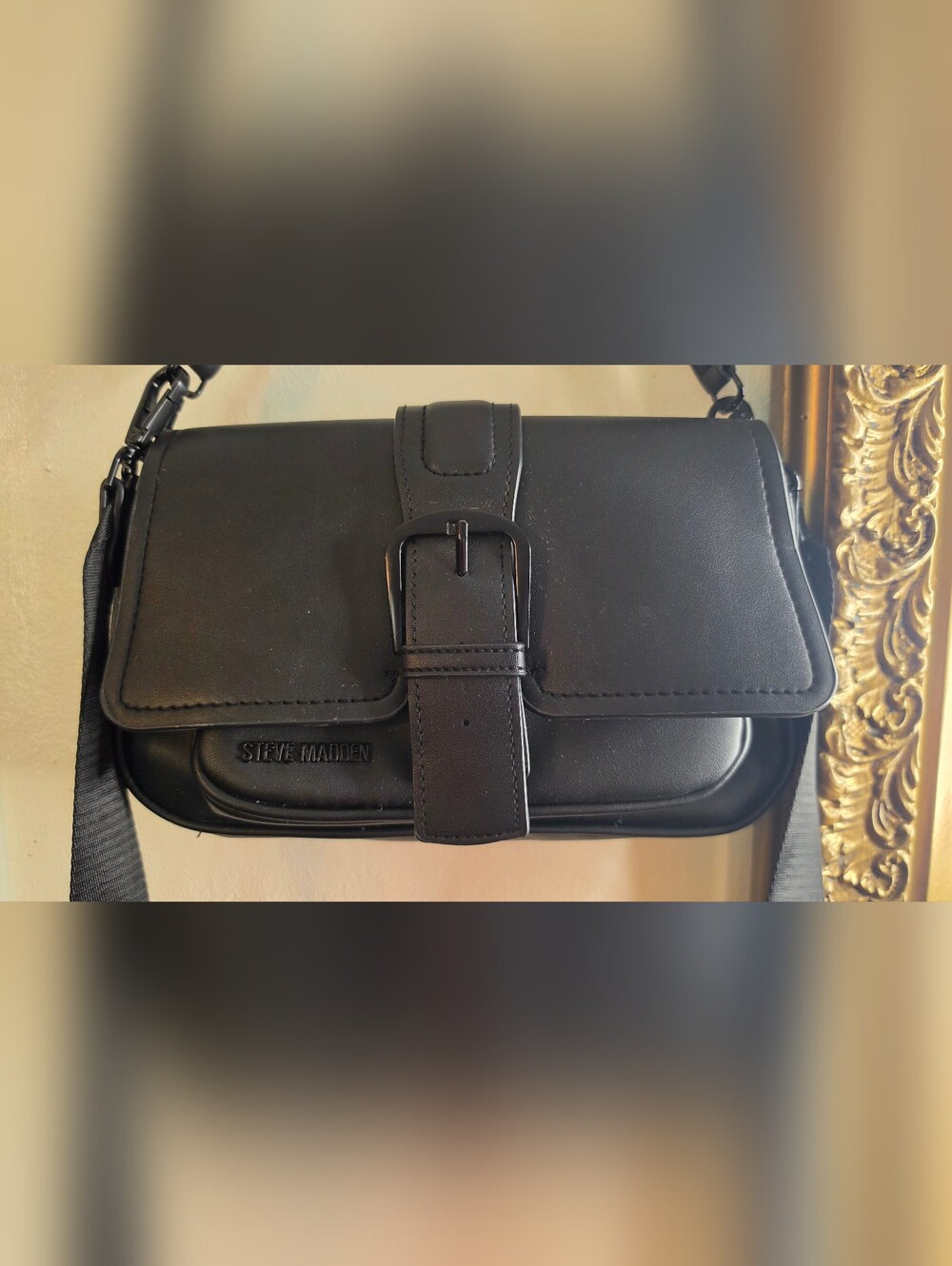 Steve Madden Black Leather Crossbody Bag - Picture 11 of 11